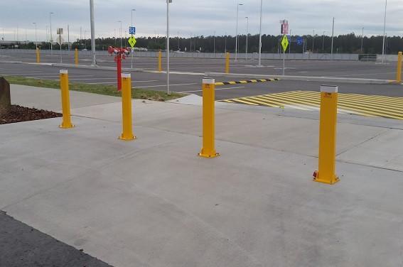 How far apart should bollards be placed?