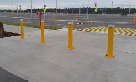 How far apart should bollards be placed?